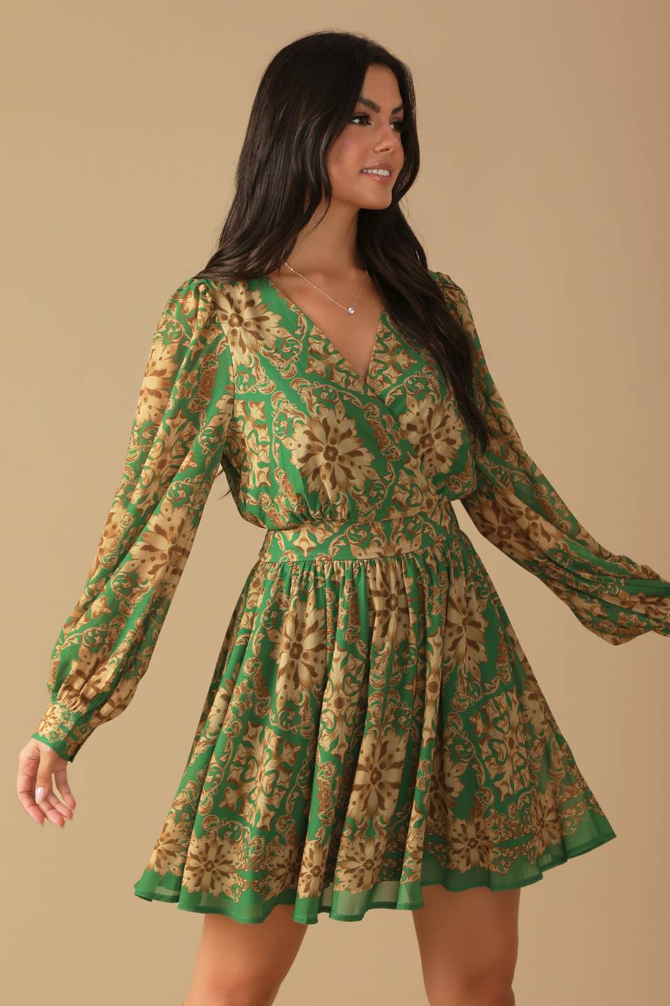 GOT ME WONDERING WOVEN MINI DRESS Flying Tomato